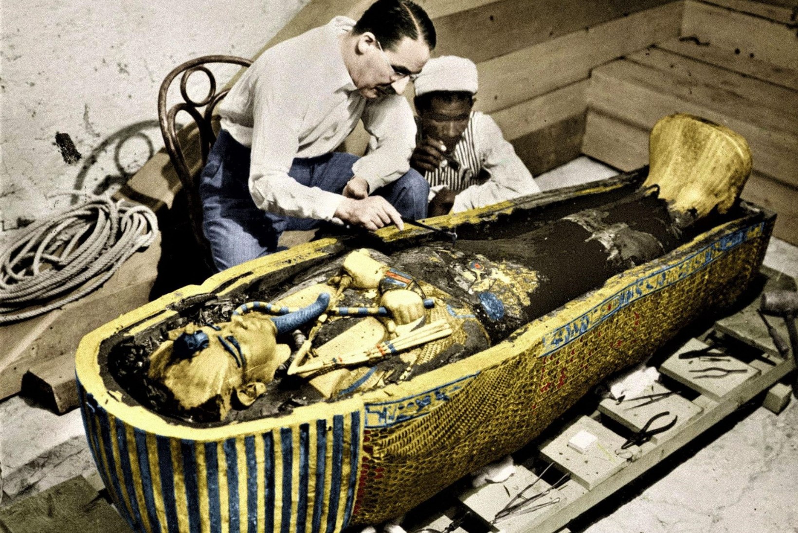Tutanhamoni hauakambri sissepääsu leidnud Carter: „Ma leidsin suurepärase kinnise haua.“