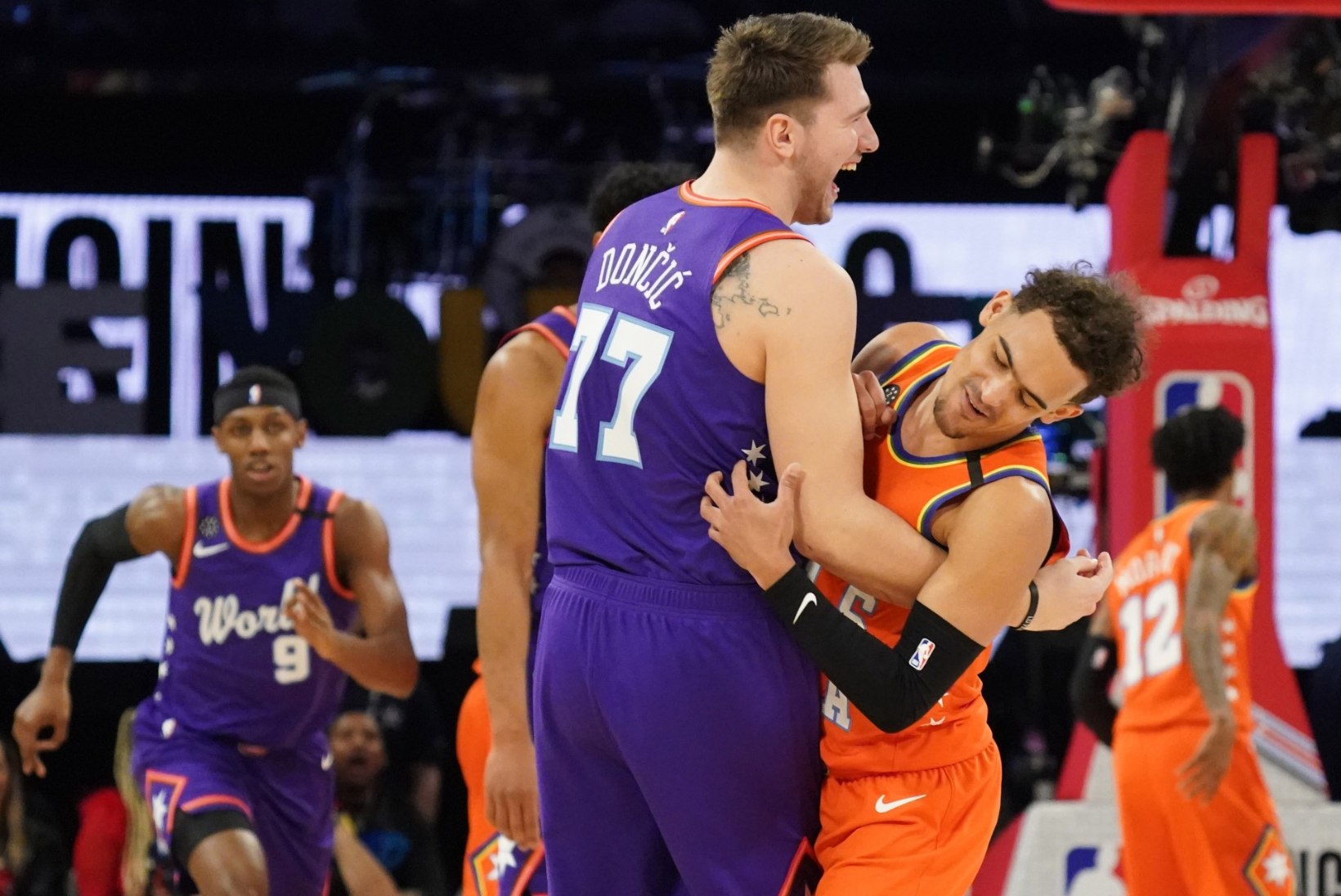 VIDEO | Doncici juhitud maailma meeskond NBA tõusvate tähtede mängul USAle vastu ei saanud