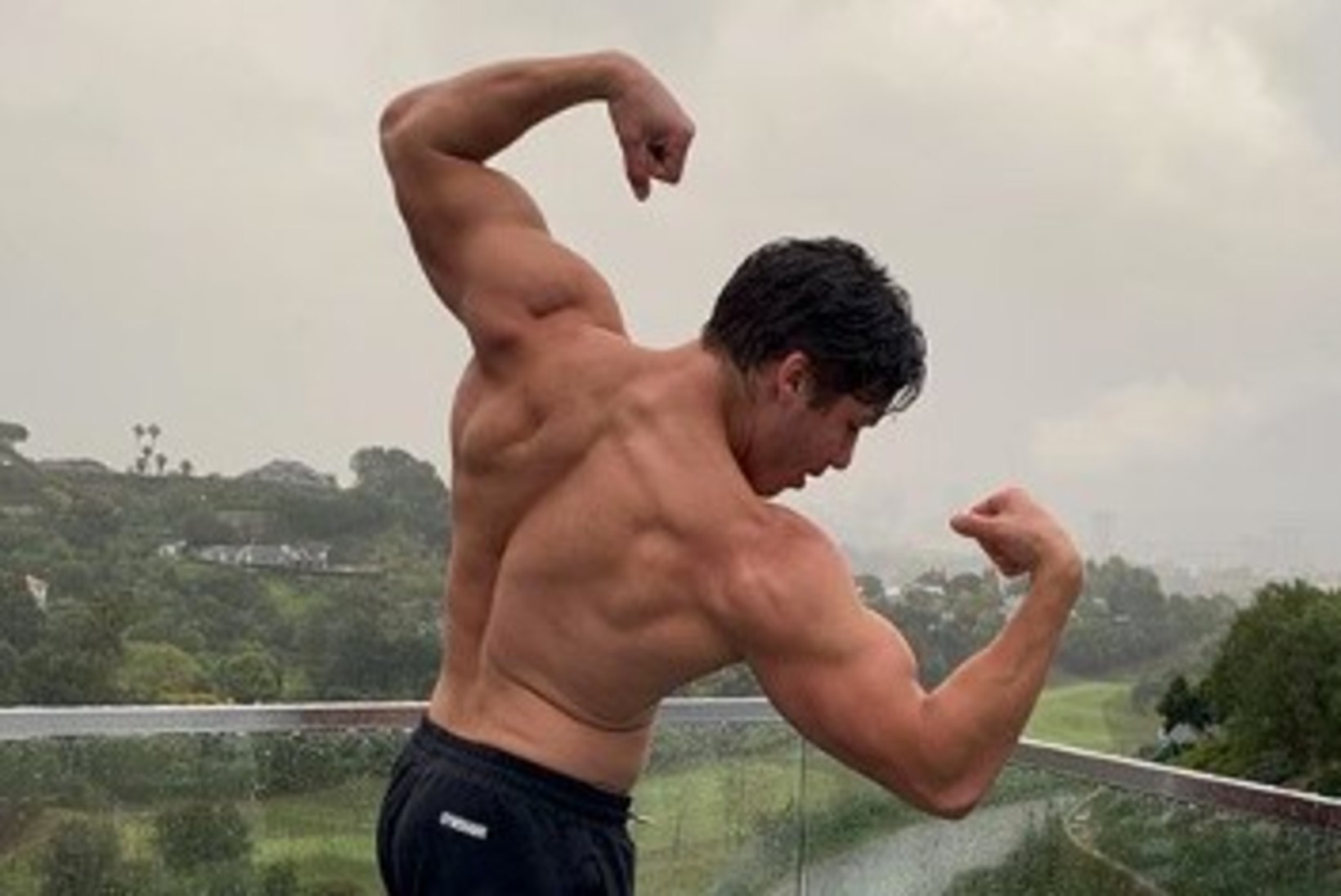 Millised musklid! Schwarzeneggeri sohipoeg võttis sisse isa kuulsa poosi