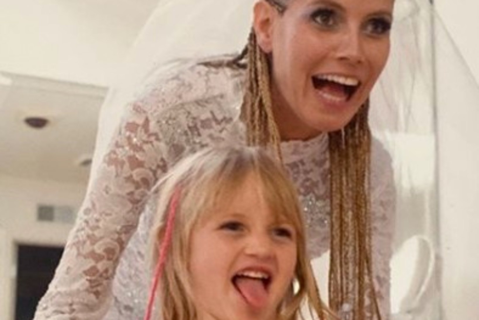 Heidi Klum jagas haruldast fotot oma esiktütrest