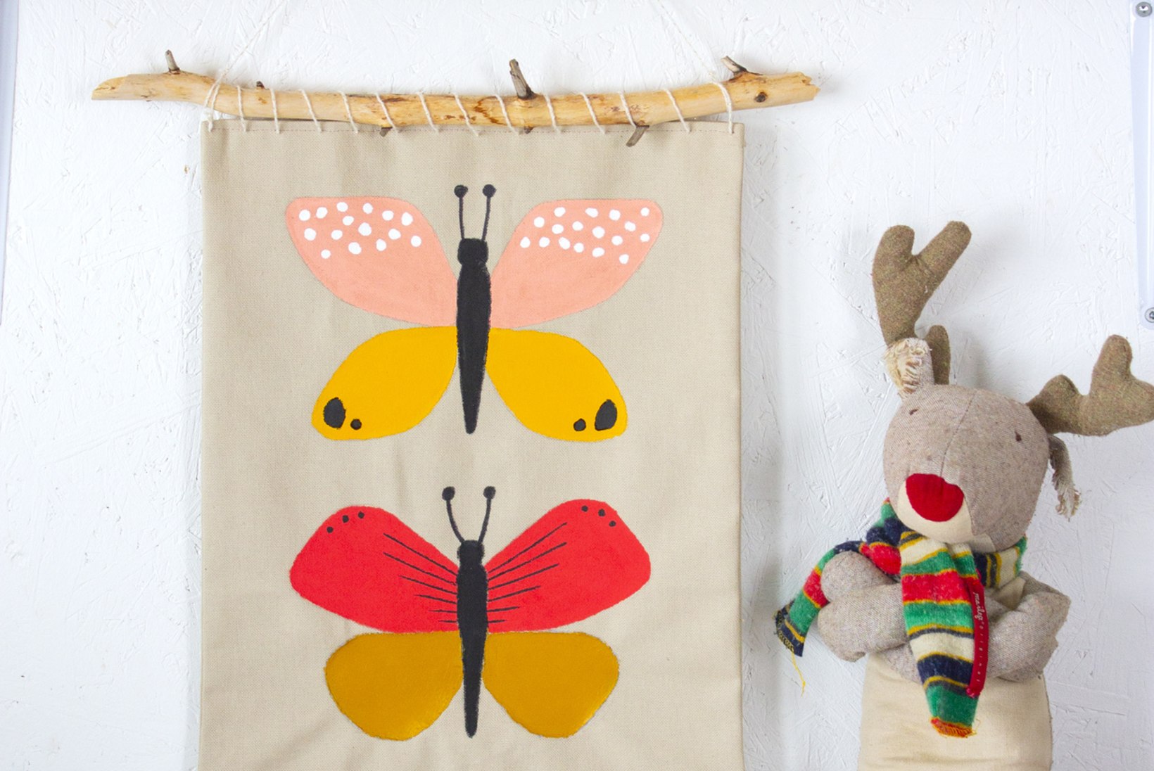 RUUMID RÕÕMSAKS! Kuidas teha kangale maalitud liblikatega seinapilti?