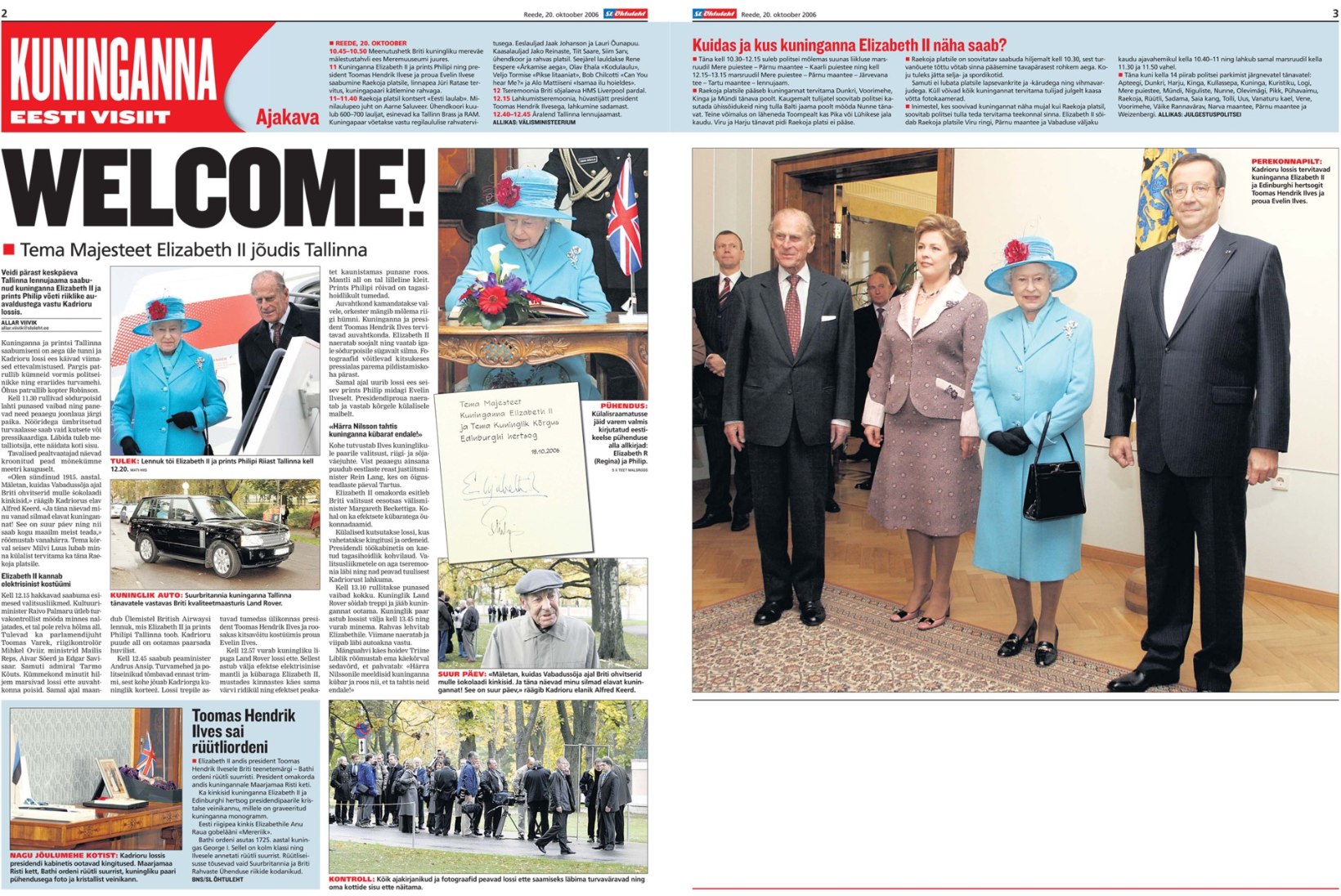 FOTOMEENUTUS TALLINNA VISIIDIST | Kuninganna Elizabeth kaemas oma silmaga Eesti pealinna