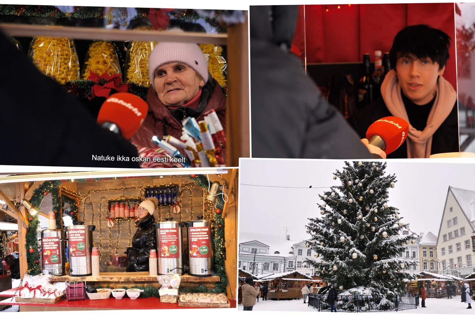 ÕL VIDEO | Tallinna jõuluturul teenivad leiba nii mitmed umbkeelsed müüjad kui ka „Rannamaja“ staar. Kuidas maitsevad praad ja glögi?