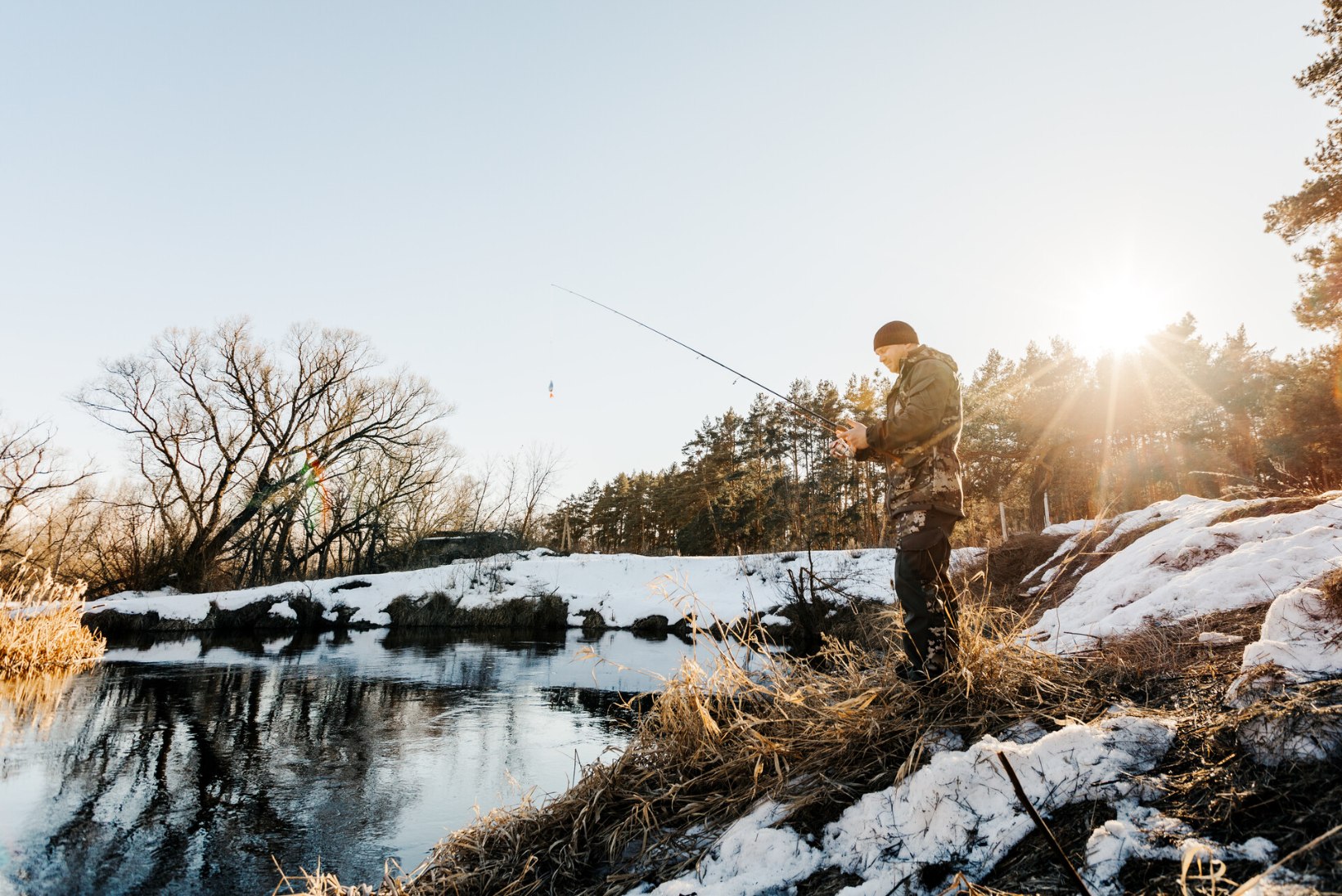 Talvise jõeforellipüügi eripärad: kala saamine nõuab rohkem vaeva