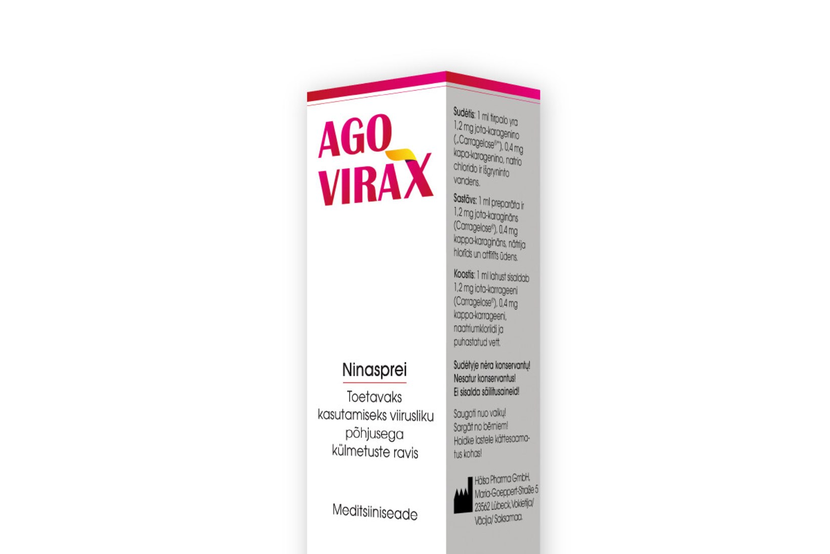 Viirusevastane ninasprei, mille toime on kliiniliste uuringutega tõestatud – AGOVIRAX