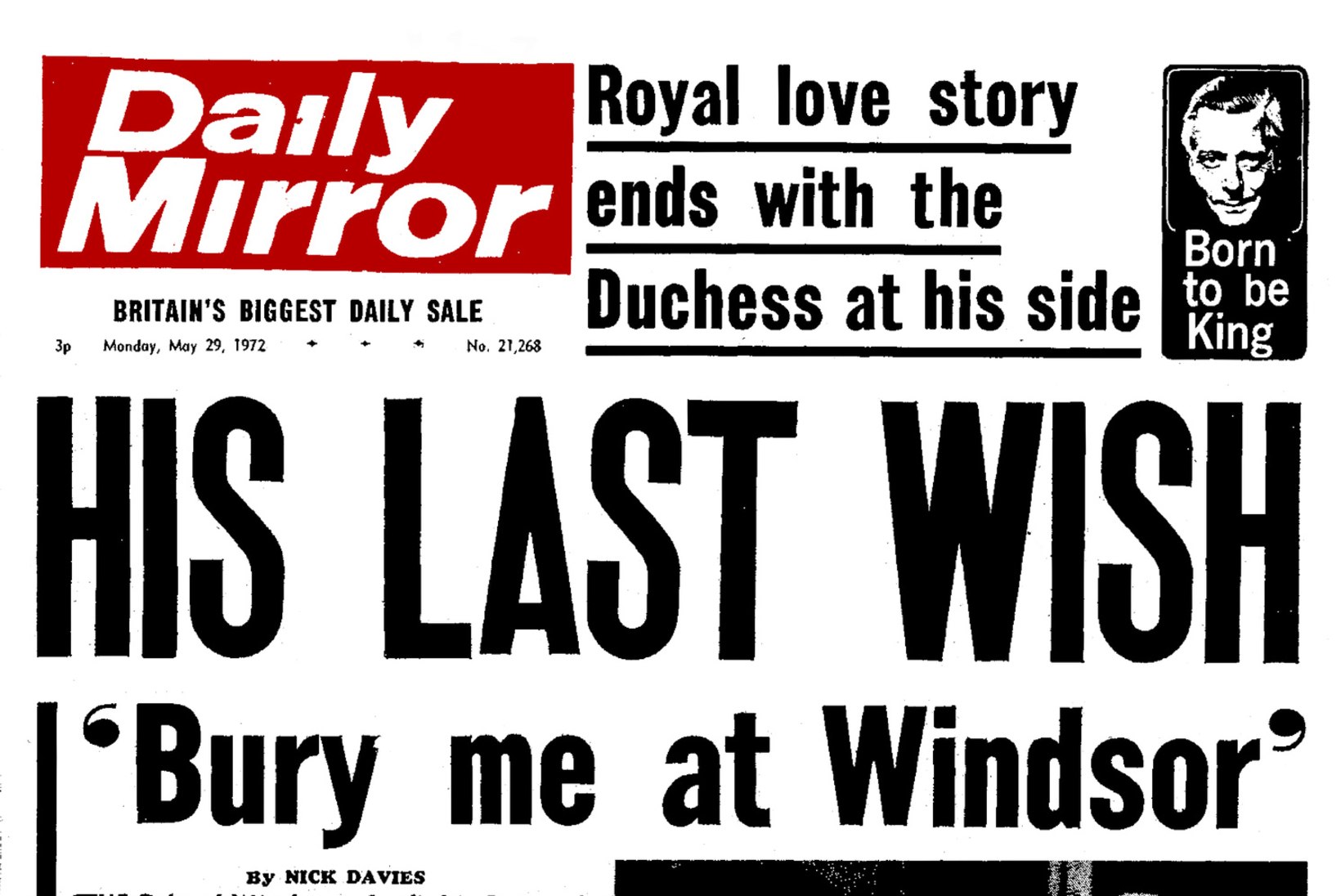 Troonist loobunud Edward VIII viimne soov: „Matke mind Windsorisse.“