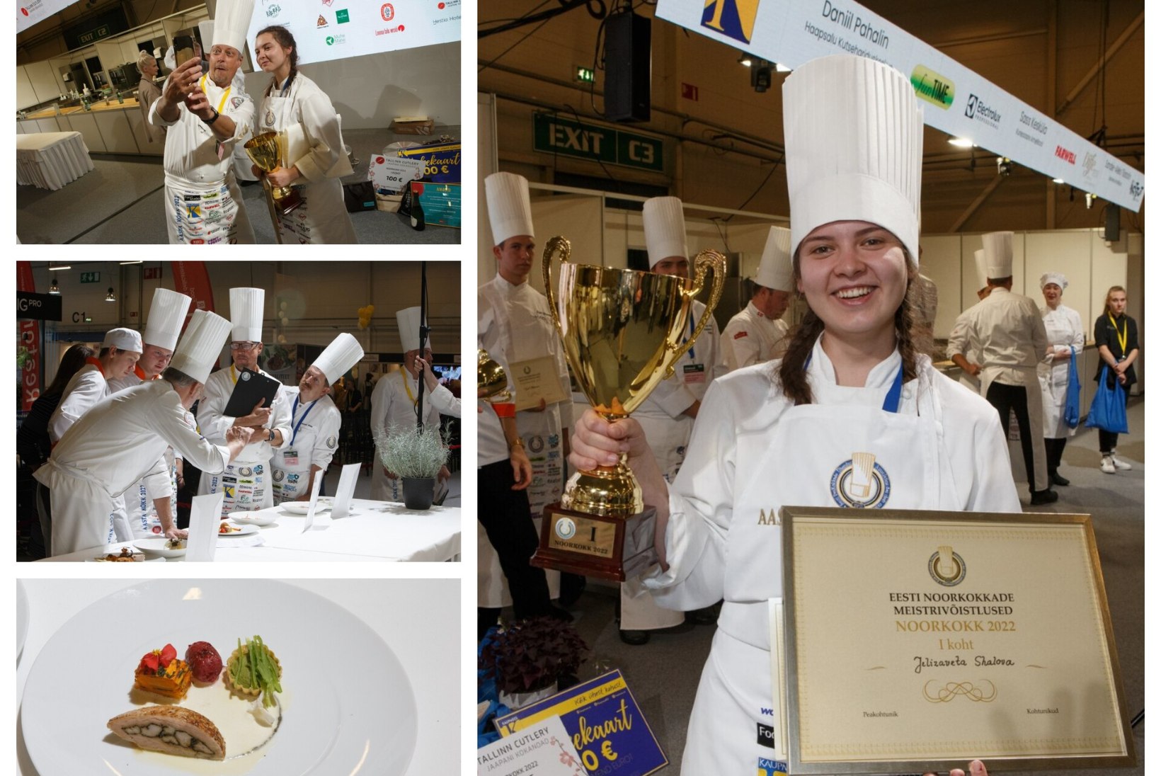 GALERII | AASTA NOORKOKK: Jelizaveta Shalovale tõi võidu menüü, milles särasid kana-peedi vorst ja hernekreem