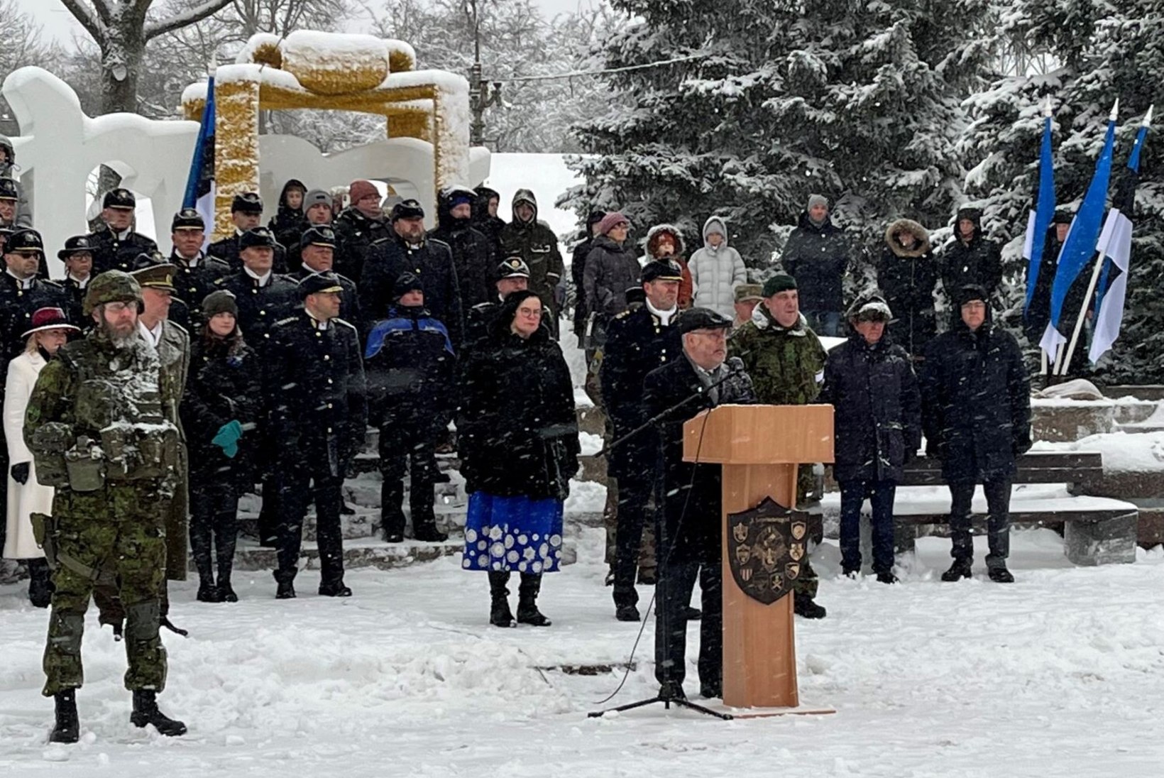 FOTOD | President Vabadussõjas võidelnute mälestuspäeval Narvas: vabadus algab siin