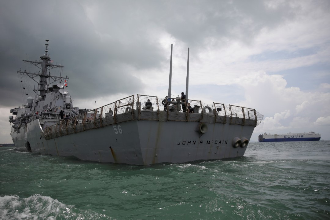 VANA VIMM: sõjalaev USS McCain peideti president Trumpi eest