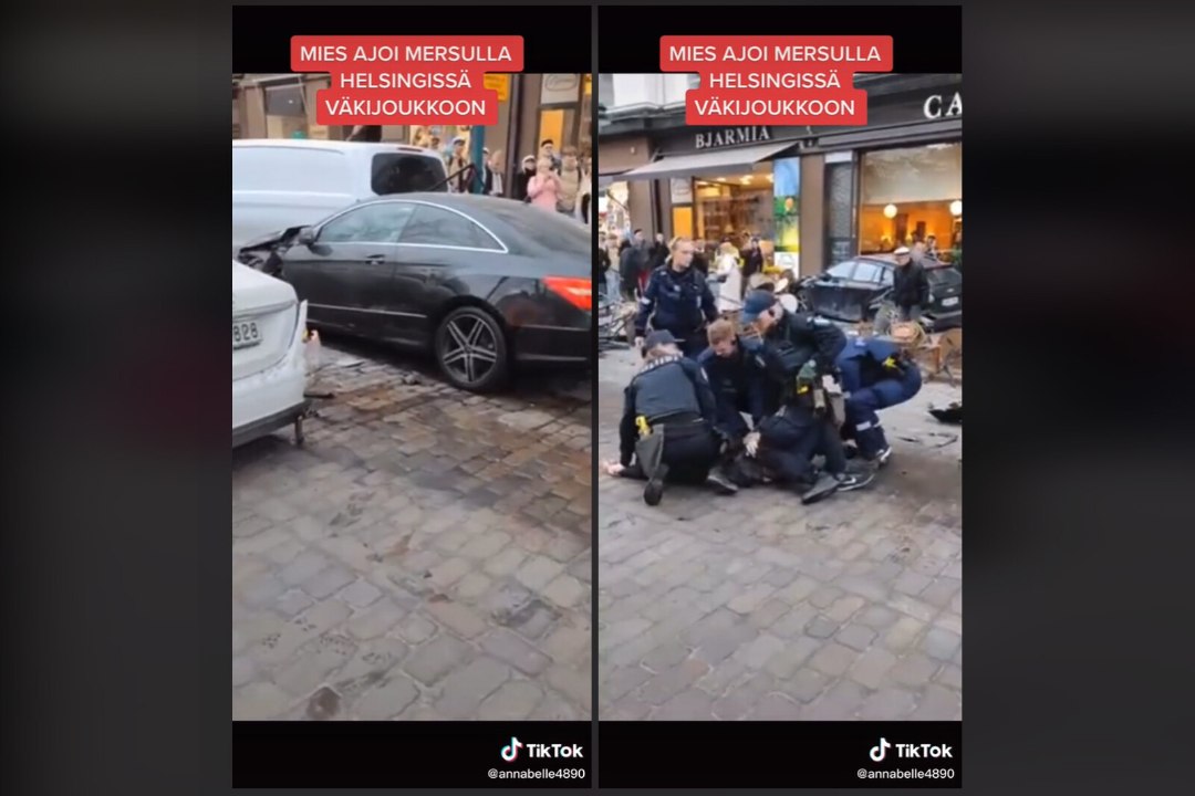 VIDEO | METSIK VOLBRIÕHTU: Soome ametnik rammis Helsingi kesklinnas autosid ja kakles politseinikega