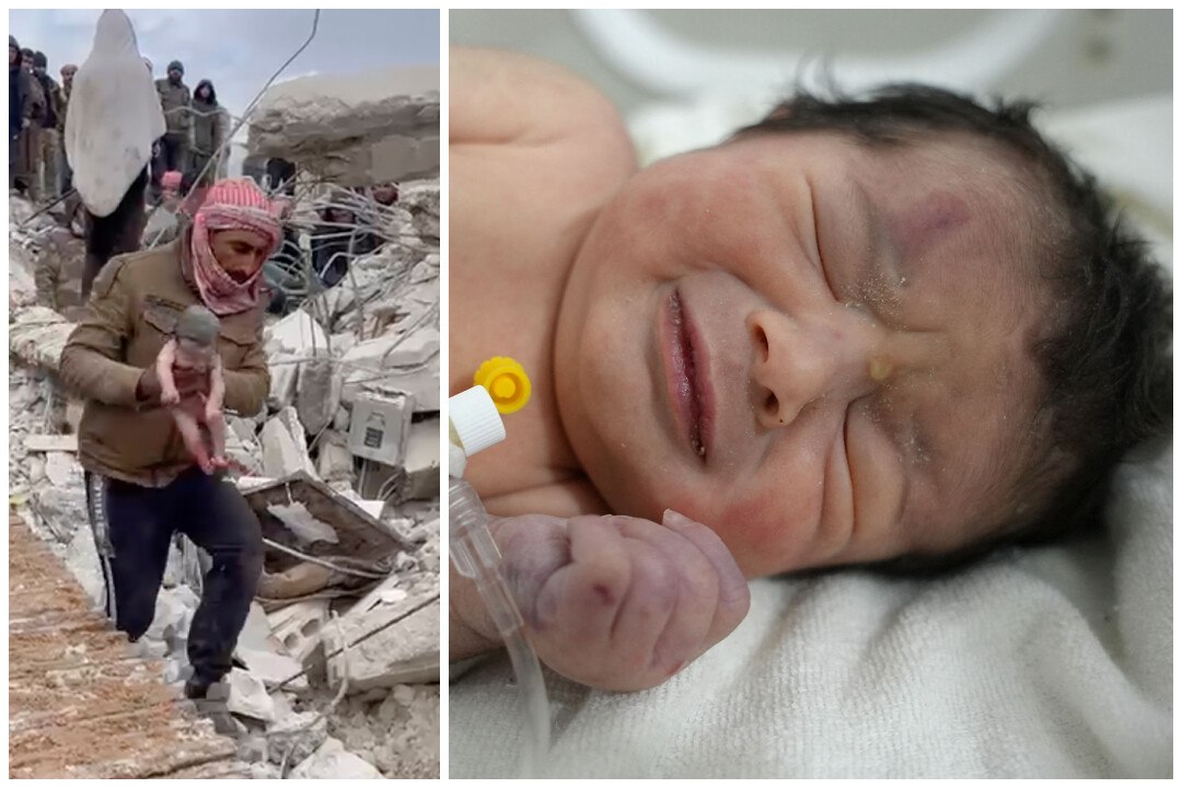 Süürias rusude all sündinud beebi leidis kodu ja sai nimeks Aya
